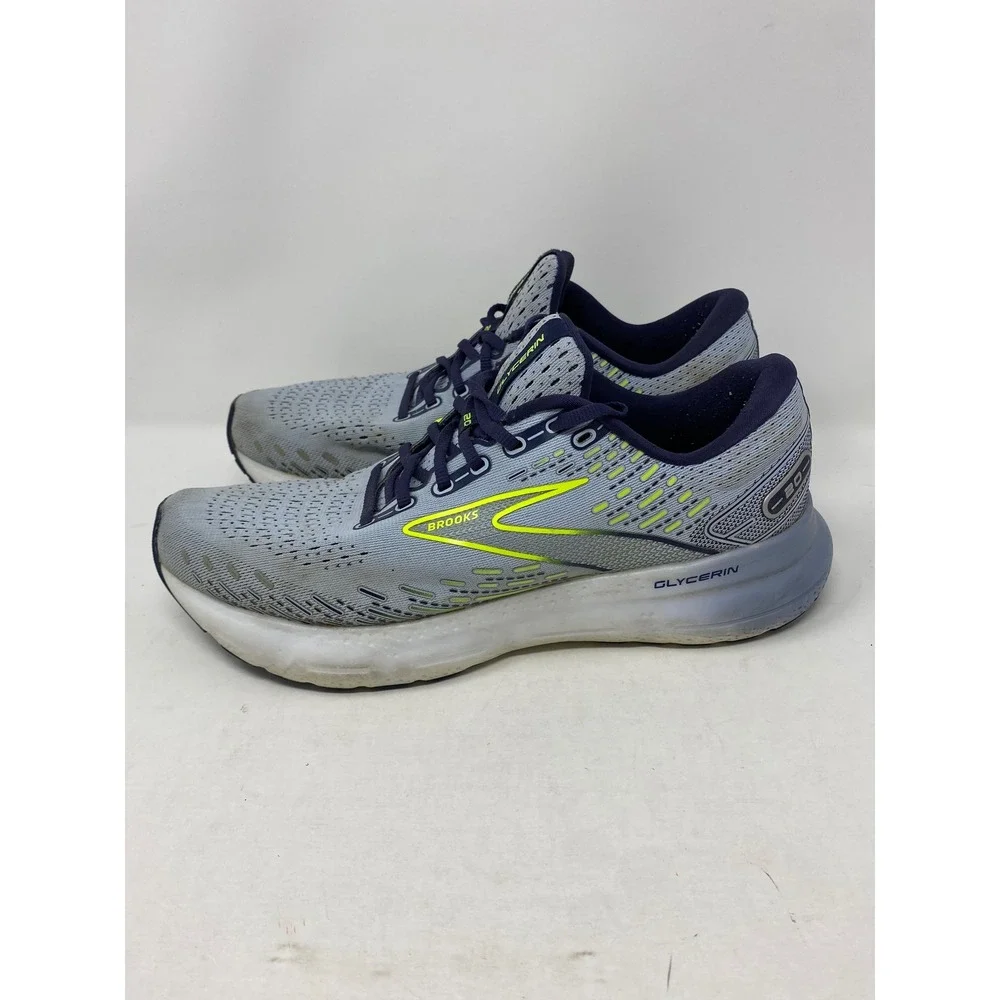 Brooks Glycerin 20 Mens Running Shoes Blue Grey Yellow 1203691B416 Size 11